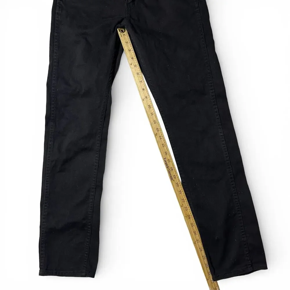 Levis 513 Slim Straight Jeans Mens Actual Size 31x32 Black Denim 80813-0006